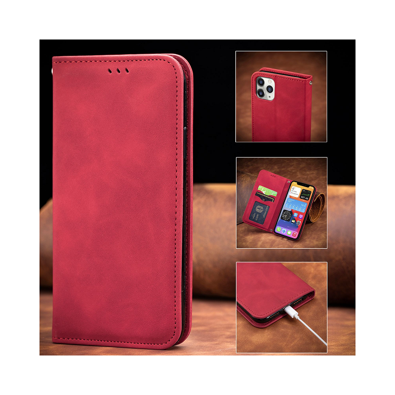 IssAcc kožené Puzdro knižka pre Apple iPhone XR červené, PN: 8878453813