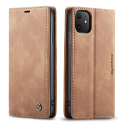 Leather Case book Apple iPhone 8 Plus light brown, Action