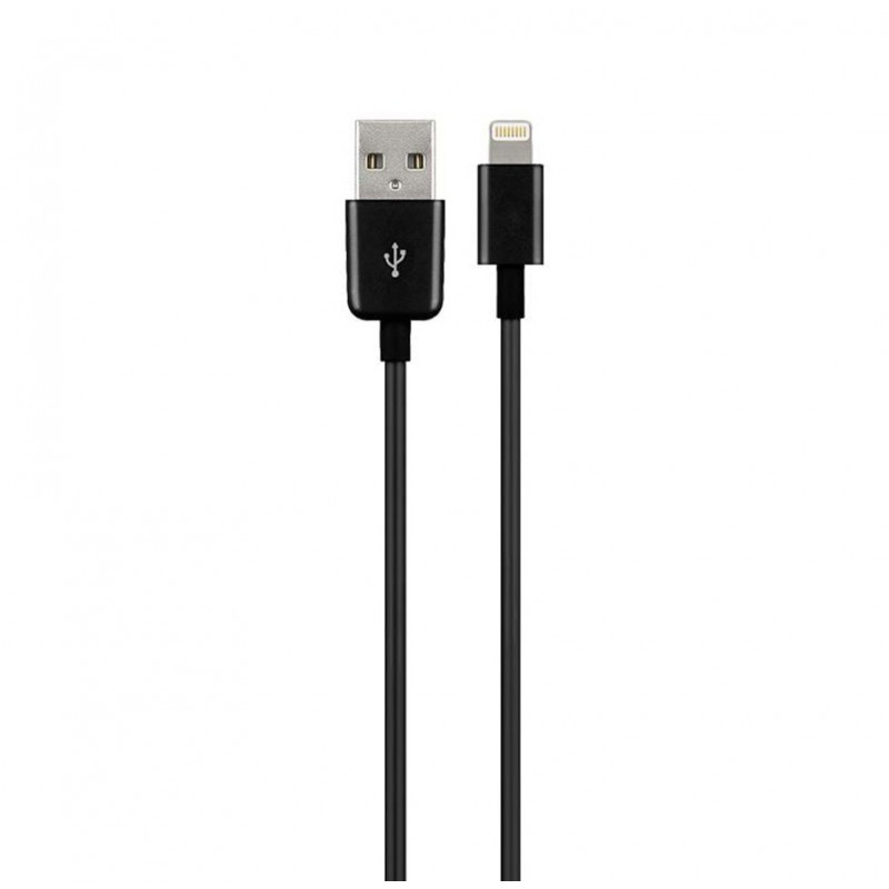 Lightning cable 2m quality, black, ACTION