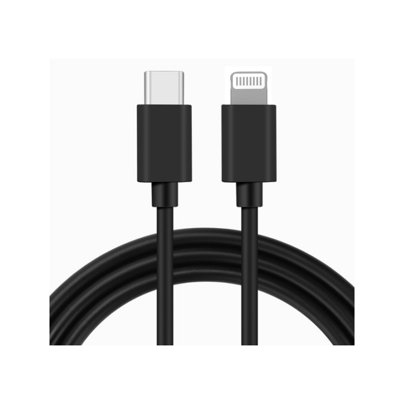 Lightning cable to USB-C 1m quality, black, SPECIAL OFFER