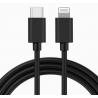 Kábel Lightning na USB-C 1m kvalitný, čierny, AKCIA